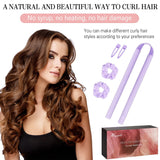 HRYYDS Upgraded Heatless Hair Curler, with Gift Box, Velvet Heatless Curls Headband - No Smell, Hair Curlers to Sleep in, Heatless Hair Curlers for Long Hair and Medium Hair (Purple)