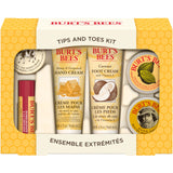 Burt's Bees Christmas Gifts, 6 Skincare Stocking Stuffers Products, Tips & Toes Set - Pomegranate Lip Balm, Almond Milk & Honey Hand Creams, Coconut Foot Cream, Lemon Butter Cuticle Cream & Hand Salve