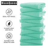 Microfiber Facial Cloths Fast Drying Washcloth 12 pack - Premium Soft Makeup Remover Cloths - Aqua Green