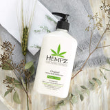 Hempz Original, Natural Hemp Seed Oil Body Moisturizer with Shea Butter & Ginseng, Pure Herbal Skin Lotion for Dryness, Nourishing Vegan Cream, Floral and Banana, 17 Fl Oz, 2 Pack