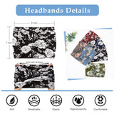 Tobeffect Wide Headbands for Women, 7'' Floral Printed Turban Headband Boho Hairband Twist Hair Accessories, 6 pack