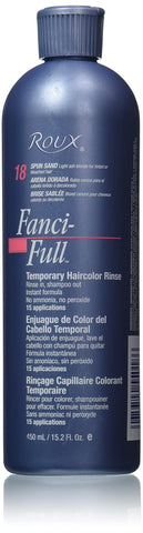 Fanci-Full Instant Hair Color Rinse by Roux, 28 Spun Sand ,Temporarily Evens Tones, Blends Away Gray, 15.2 Oz