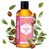 Leven Rose Jojoba Oil, Pure Cold Pressed Natural Unrefined Moisturizer for Skin Hair and Nails 16 Fl. oz