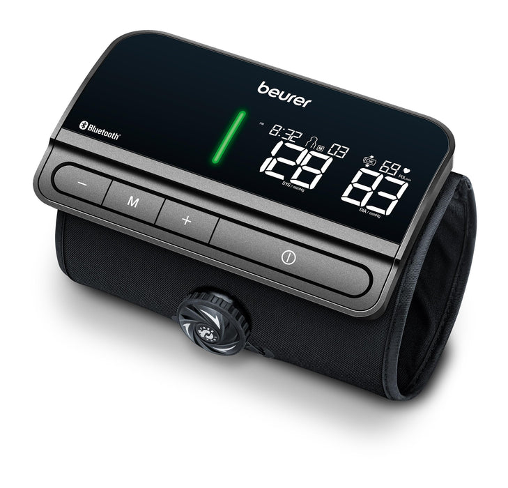 Beurer BM81 easyLock Automatic Upper Arm Blood Pressure Monitor, Fully Electronic Smart Cuff Without Cables, Gentle Striction Plus Fast Measurement, Bluetooth, 240 Memory Sets