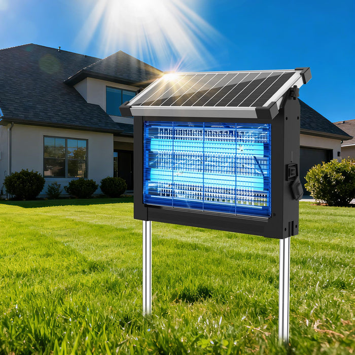 OnBeam Solar Bug Zapper Outdoor, 4500V Mosquito Zapper Fly Trap for Patio