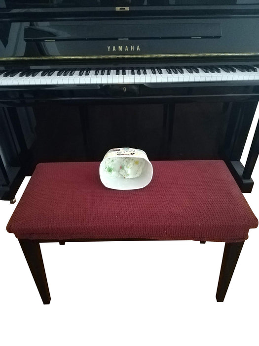 Qualitrusty Waterproof Piano Bench Cover Protector - Perfect for Pets, Kids, Elderly, Wedding, Party - Machine Washable, Elastic, Removable,Many Color Choices, Clean The Mess Easily (Wine Red)