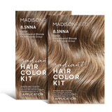 Madison Reed Radiant Hair Color Kit, Dark Neutral Blonde for 100% Gray Coverage of Resistant Gray Hair, Ammonia-Free, 8.5NNA Lusia Dark Blonde, Permanent Hair Dye, Pack of 2