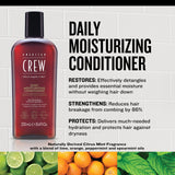 American Crew Conditioner for Men, Daily Moisturizer, Naturally Derived, Vegan Formula, Citrus Mint Fragrance, 15.2 Fl Oz