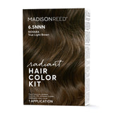 Madison Reed Radiant Hair Color Kit, Light Brown for 100% Gray Coverage of Resistant Gray Hair, Ammonia-Free, 6.5NNN Novara Light Brown, Permanent Hair Dye, Pack of 1