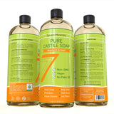 Pure Castile Soap, Mandarin Basil - No Palm Oil, GMO-Free - Gentle Liquid Soap For Sensitive Skin & Baby Wash - All Natural Vegan Formula with Organic Carrier Oils (33.8 fl oz)