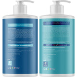 Volumizing Biotin Shampoo and Conditioner Set - Sulfate Free Shampoo and Conditioner for Dry Damaged Hair Care - Thinning Hair Shampoo and Conditioner with Nourishing Biotin and Rosemary Oil