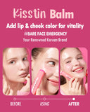 KAHI Kisstin Balm Pink - Skin-Refining Face Balm Moisturizer & Makeup Stick | Nourishing Beauty Balm Moisturizer Stick | Multi-use Face Balm Stick | Makeup-enhancing Glow Balm (0.32 Oz)