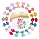 Disney 100th Anniversary Special Hair Accessory for Girls|18pc Disney Hair Bow Clips Featuring Favorite Characters with a String Bag Bow Holder with hanger. For all occasions & ages 3+