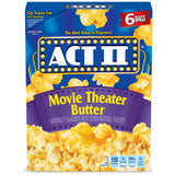 ACT II Movie Theater Butter Microwave Popcorn Bags, 6-Count (Pack of 6)