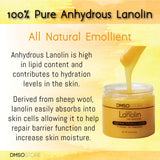 Lanolin 8 oz. Pure 100% USP grade. Skin protectorate and moisturizer that delivers deep hydration and nourishment, excellent as a nipple cream. Made by DMSOStore