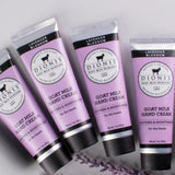 Dionis Goat Milk Skin Care Lavender Blossom Scented Hand Cream Set - Cruelty Free Travel Size Hand Lotion For Hydrating & Moisturizing Dry Skin - Paraben Free Formula Made In The USA, 1 oz Set of 4