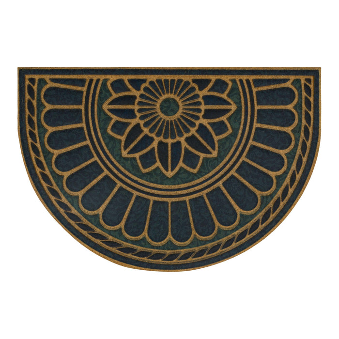 Mohawk Home Swirl Style Casual Ornamental Denim Blue 2' X 3' All Weather Outdoor Door Mat Perfect for Porch, Garage