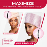 SISWOW Heat Cap for Deep Conditioning w/10-level Heats Up Quickly, Hair Steamer for Deep Conditioning - Thermal Steam Cap for Natural Black Hair, Great for Deep Conditioner