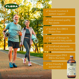 Flora Certified Organic Flax Seed Oil - Cold Pressed & Unrefined - Non-GMO, Gluten-Free, Kosher Omega Flax Oil Blend - Essential Fatty Acids for Wellness - Amber Glass Bottle - 32 oz