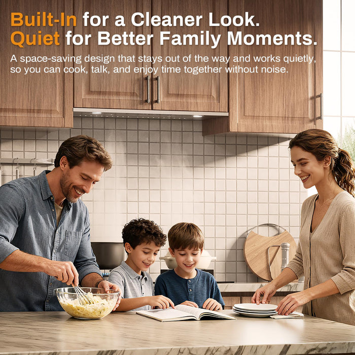 SOONYE Range Hood 30 inch, Insert Range Hood 600 CFM Kitchen Vent Stove Hood with 3 Speed Gestures Sensor Touch Control with Remote, Permanent Baffle Filter, Ducted/Ductless Convertible