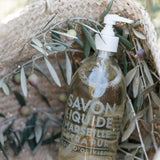 Compagnie de Provence Savon de Marseille Extra Pure Liquid Soap - Olive Wood - 16.7 Fl Oz Glass Pump Bottle