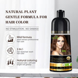 Hair Color Shampoo for Gray Hair – Magic Hair Dye Shampoo – Colors Hair in Minutes–Long Lasting–500 Ml–3-In-1 Hair Color–Ammonia-Free | Herbishh (Chestnut Brown)