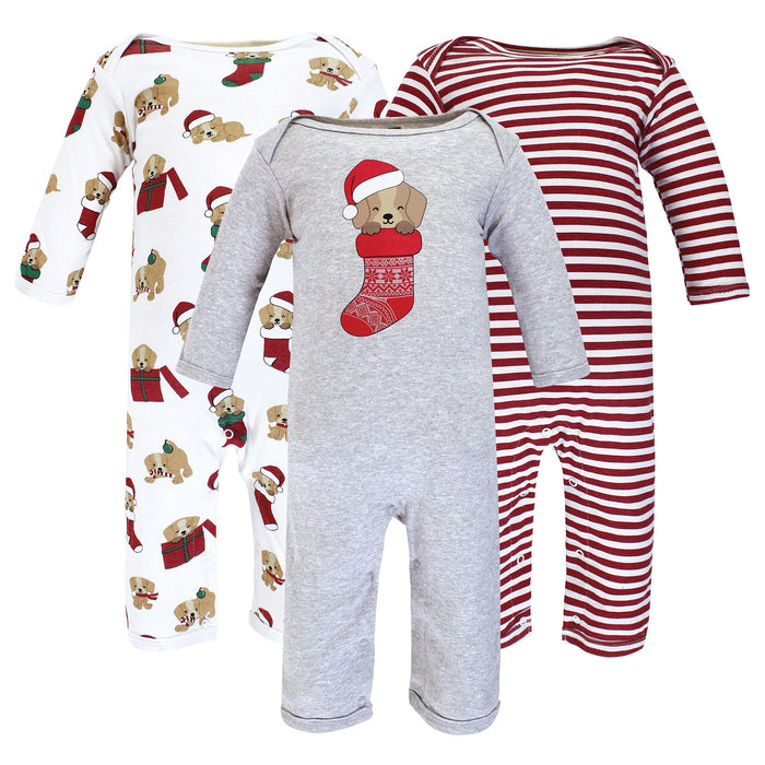 Hudson Baby Unisex Baby Cotton Coveralls, Christmas Dog, 18-24 Months