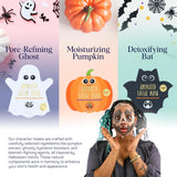 SpaLife Facial Mask Sheet Bundle - Pumpkin, Ghost, Bat - Halloween Character Mask Bundle - Face Masks for Skin Care - Moisturizing Sheet Face Masks - Skincare Pack for Women - Spa Beauty Masks