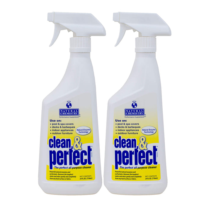 Natural Chemistry Clean & Perfect, 22 oz, Pack of 2, Powerful All Purpose Cleaner, Naturally Based SMARTZyme Technology and Surfactants, Versatile Cleaner
