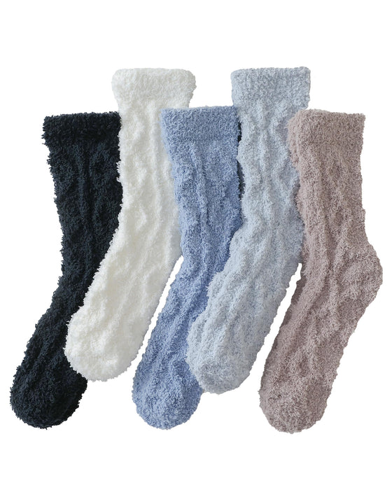 TEHOOK Fuzzy Socks for Women Men Soft Cozy Fluffy Winter Warm Plush Sleeping Slipper Socks Christmas Stocking Stuffers Gifts for Her