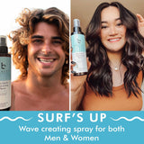 Sea Salt Spray for Hair - USA Made from Natural & Organic Ingredients, Texturing Spray for Men & Women, Hair Texture Spray for Fine Hair, Salt Water Spray, Beach Wave Spray & Volumizing Spray