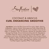 SheaMoisture Curly Hair Products, Coconut & Hibiscus Curl Enhancing Smoothie with Shea Butter, Sulfate Free, Paraben Free Hair Cream for Anti-Frizz, Moisture & Shine, (2 Pack - 16 Fl Oz Ea)