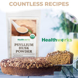 Healthworks Psyllium Husk Powder (80 Ounces / 5 Pounds) | Raw | Certified Organic | Finely Ground Powder from India | Keto, Vegan & Non-GMO | Fiber Support