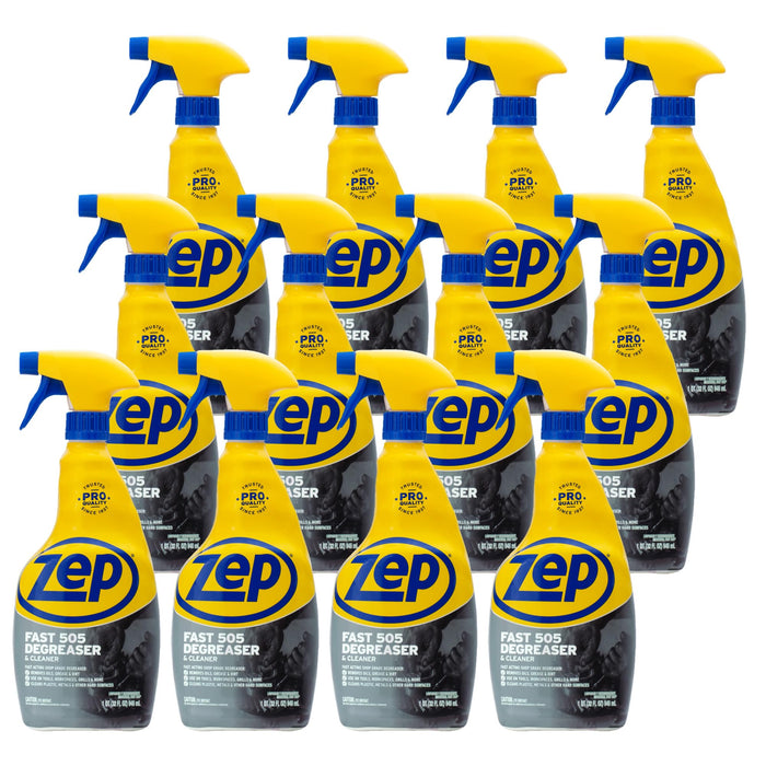 Zep Fast 505 Cleaner and Degreaser - 32 Ounce (Case of 12) - ZU50521 - Great for Grills, Plastics, Metal, and More!