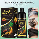 Instant Black Hair Shampoo Hair Color Shampoo for Gray Hair, Natural Black Hair Dye Shampoo 3 in 1 for Men & Women, Long Lasting Black Hair Dye, Black Shampoo Easy to Use at Home(Black)