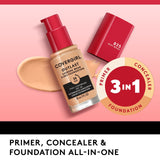 Covergirl Outlast Extreme Wear 3-in-1 Full Coverage Liquid Foundation, SPF 18 Sunscreen, Classic Ivory, 1 Fl. Oz.