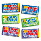 Tony's Chocolonely - Dark Chocolate Bundle - Dark Belgium Chocolate, No Artificial Flavoring, Fairtrade & B Corp Certified - 6.35 Oz, 6 Bars