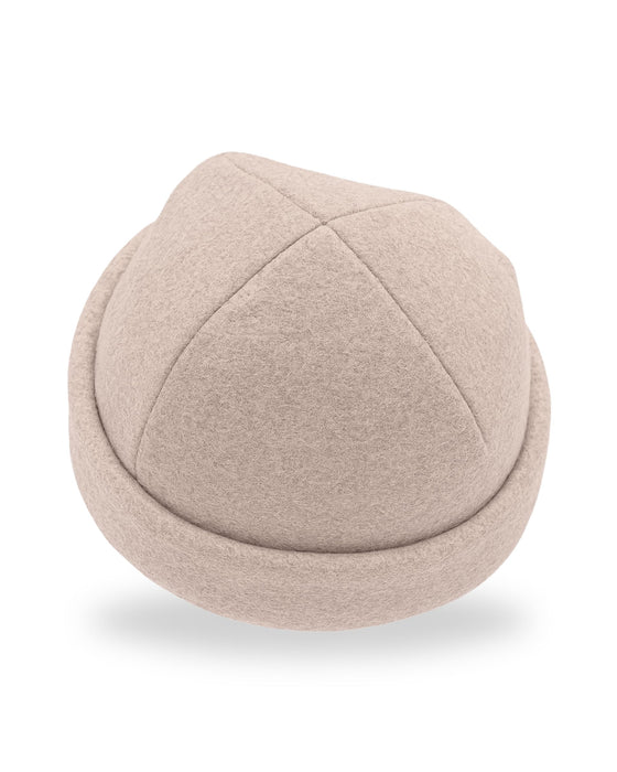 frihed. Sauna hat - Made of woolwalk - 100% Sheep's Wool - Premium Sauna Accessory - Flexible Size - Made in Germany (Sand)