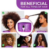 Hair Steamer for Deep Conditioning w/10-level Heats Up Quickly, Heating Cap for Deep Conditioner - Thermal Steam Cap For Black Hair, Great For Hair Treatment (Purple)