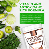 Green Superfood Powder for Digestion & Gut Health - Keto Friendly Superfood Greens Blend Powder for Immune Support - Powdered Greens Supplement for Immune Boost - Chocolate, 60 Servings