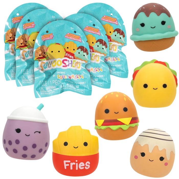 Squishmallows Squooshems: Food Series 5-Pack - Official Kellytoy - Collectible Mini Squishy Squeezable Toy Mystery Blind Bag - Styles May Vary, Duplicates Possible - Gift for Kids, Girls & Boys