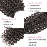 Passion Twist Hair Dark Brown 24 Inch 8 Packs Water Wave Crochet Hair For Women Passion Twists Braiding Hair Long Bohemian Crochet Braids Synthetic Hair Extension (24 Inch, 4#)