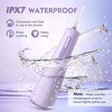 Water Flosser with 300mL/10.1oz Tank 4 Modes 6 Jet Tips,Dental Oral Irrigator for Home and Travel for Oral Care,USB Rechargeable Cordless Water Dental Picks for Teeth Cleaning,IPX7 Waterproof