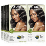 Naturtint Permanent Hair Color 2N Brown Black (Pack of 6), Ammonia Free, Vegan, Cruelty Free, up to 100% Gray Coverage, Long Lasting Results