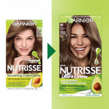 Garnier Hair Color Nutrisse Nourishing Creme, 61 Light Ash Brown (Mochaccino) Permanent Hair Dye, 2 Count (Packaging May Vary)