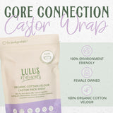 Lulus Naturals - Plush Cotton Castor Oil Pack Wrap, Reusable Castor Oil Pads for Stomach, Kidneys & More, Wrap for Castor Oil Packs for Liver Detox (Castor Oil Not Included), 9 x 19 inches