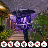 Solar Bug Zapper Outdoor UV Mosquito Killer Black Fly Repellent Light Waterproof Pest Control Insect Fly Trap LED Insecticidal Lamp Hang or Stake in The Ground for Indoor Home Garden(12 Pack)