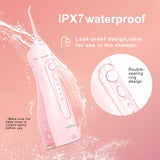 Oralfree Water Dental flosser Teeth Picks - Braces Cordless Oral Irrigator Portable Rechargeable Travel Irrigation Cleaner IPX7 Waterproof Electric Professional Flossing Teeth Cleaning for Home