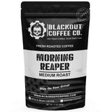 BLACK COFFEE Co. Morning Reaper Medium Roast Coffee, Aromatic, Bold, Strong & Super Smooth Flavor, Fresh Roasted in the USA – 12oz Bag (Whole Bean Coffee)