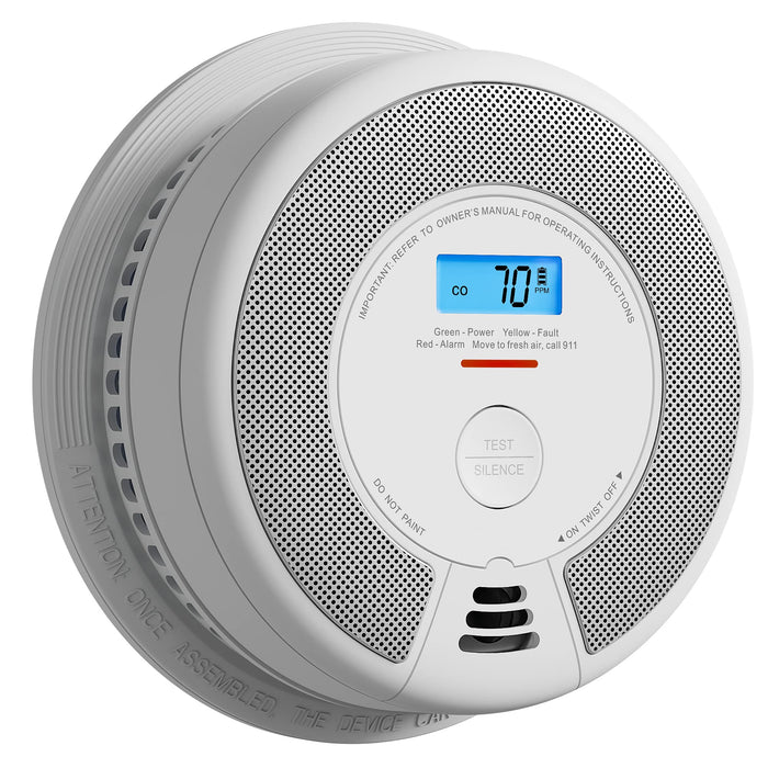 X-Sense Wireless Interconnected Combination Smoke and Carbon Monoxide Detector with LCD Display & 10-Year Battery, Over 820 ft Transmission Range, 1-Pack